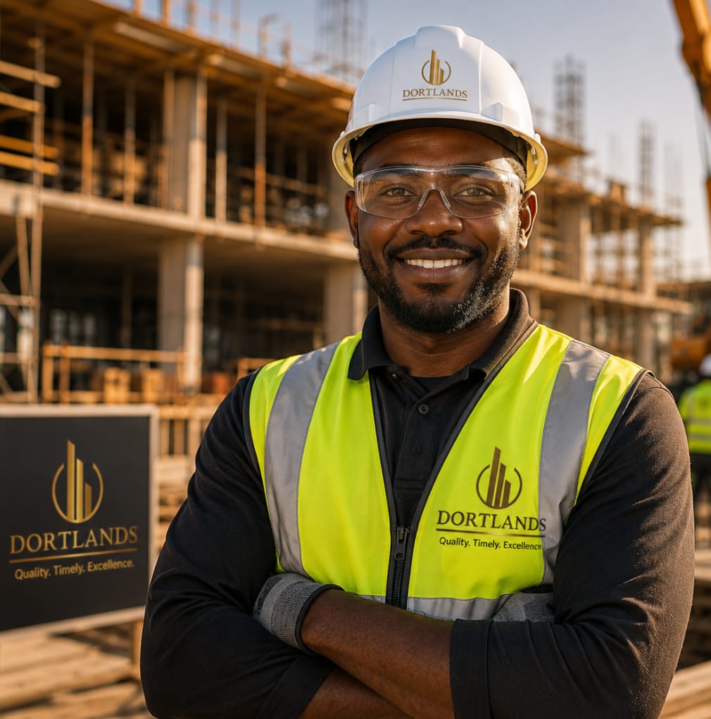 Construction professionals on site